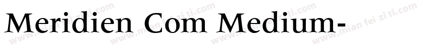 Meridien Com Medium字体转换